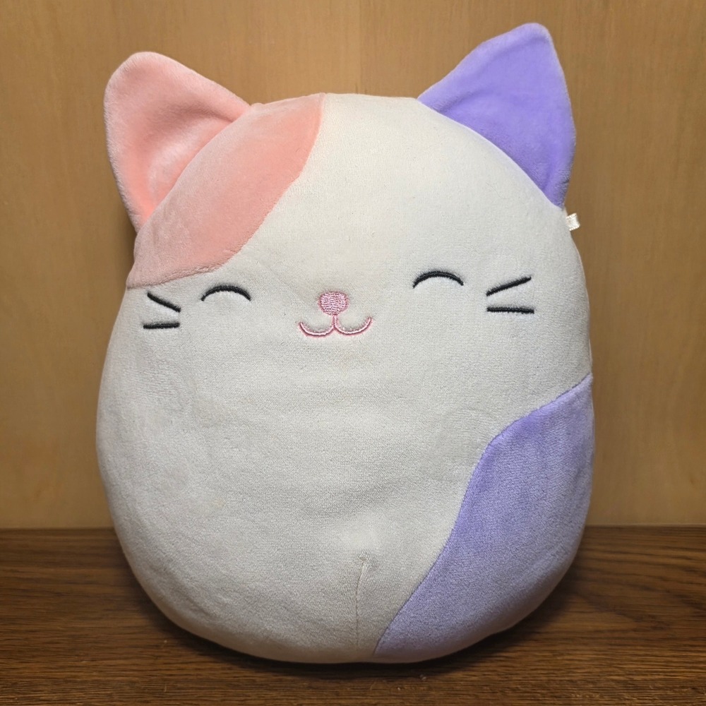 Squishmallows Charlotte Calico Cat 8" Pink Purple Plush Used No Hang Tag *